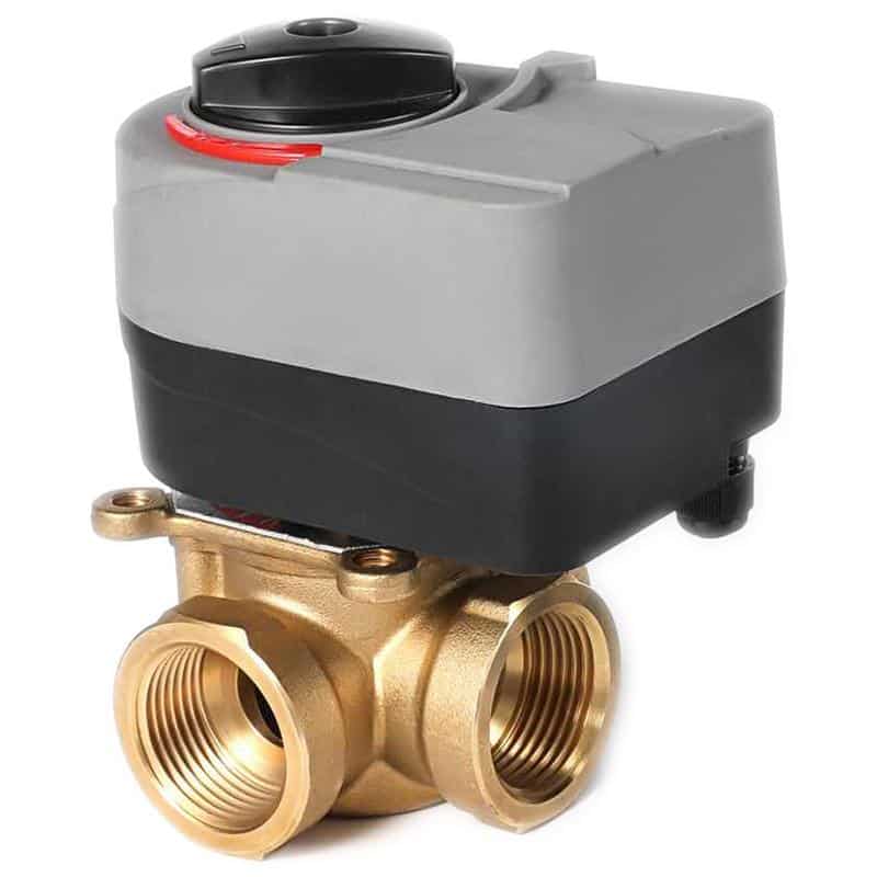 3 way electric valve with 24V and 230V