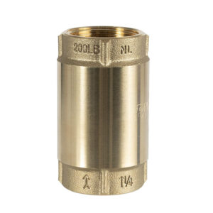 Inline Brass Spring Loaded Check Valve with a box backside 0614