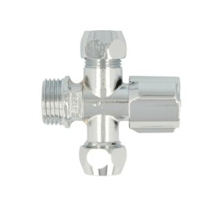 Brass Water Shut off Valve Compression Outlet 3 way 0222