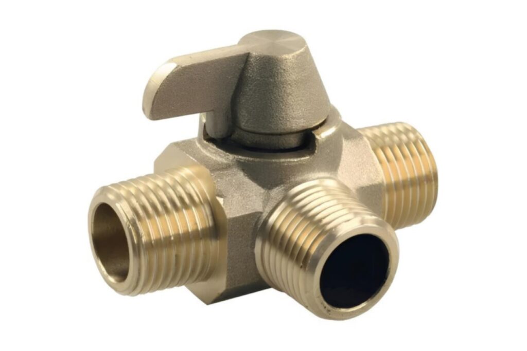3 way angle valve
