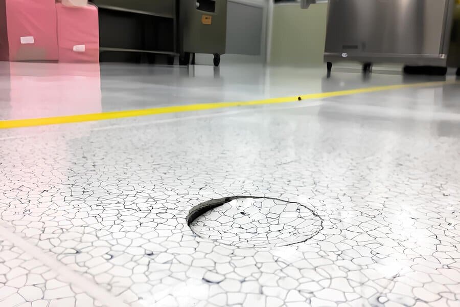 cut a hole in the floor