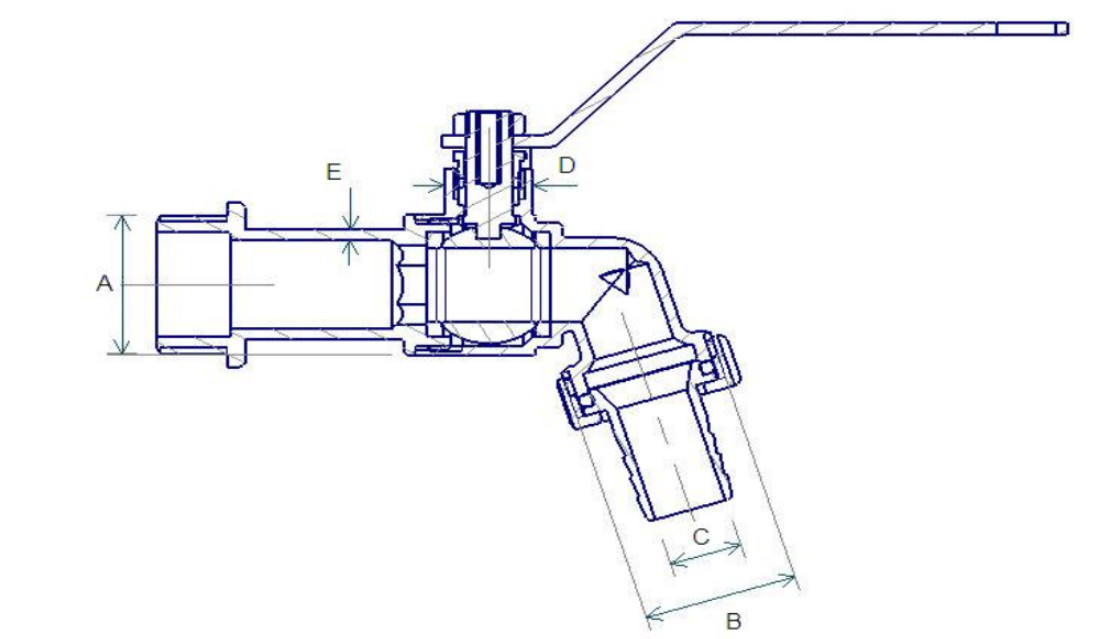 Bib cock Pillar Tap Drawings
