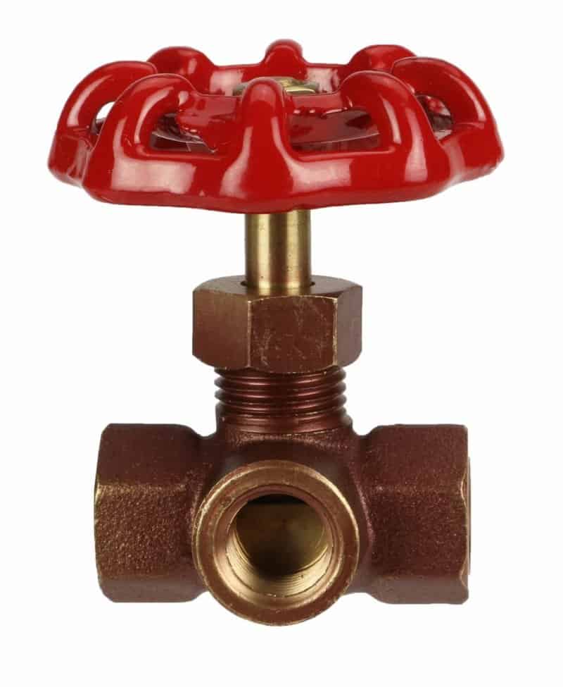 1/2 bronze gate valve 3 way