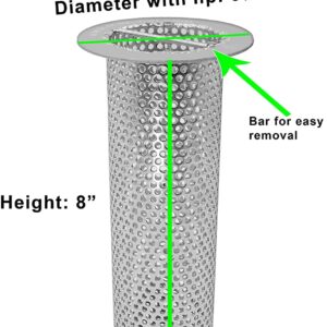 Perforated Stainless Steel Drain dimensions