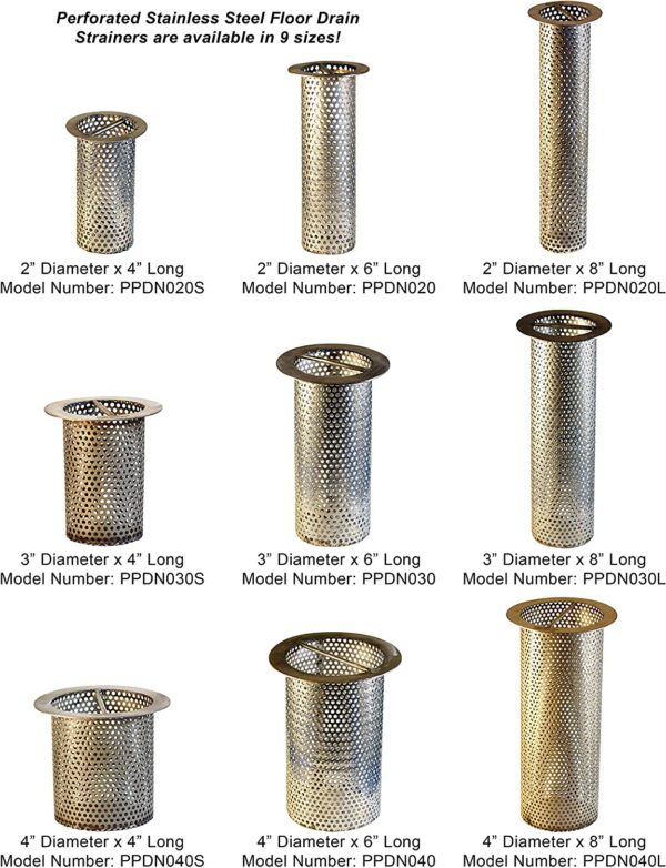 Perforated Stainless Steel Drain types