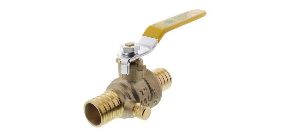 full port ball valve with pex