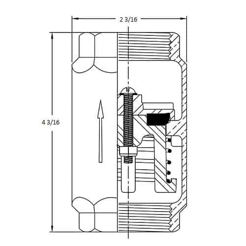 no lead brass water well pump check valve