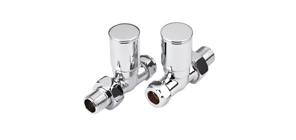 straight radiator valves chrome plated