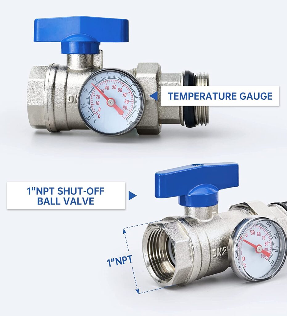 temperature gauge and valve