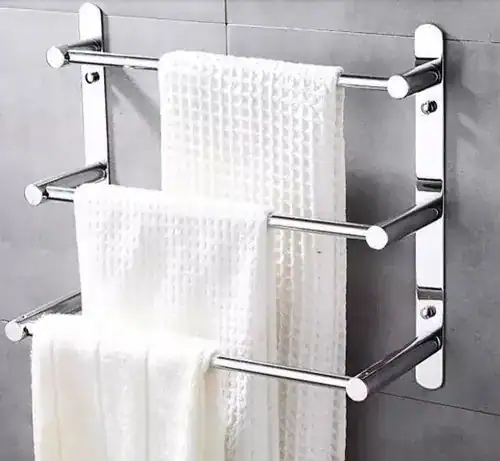 wall mounted towel rack with chrome plated