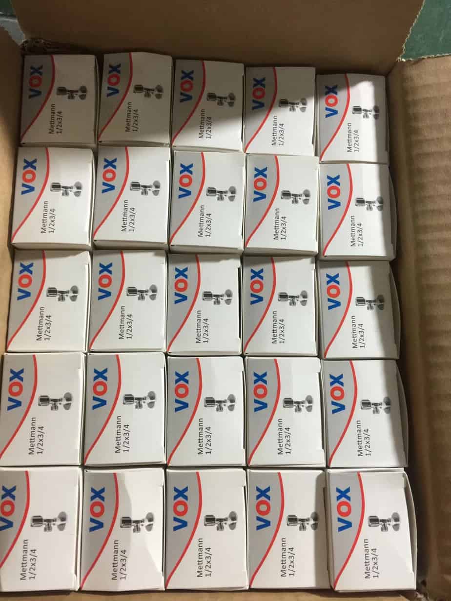 angle valve color box