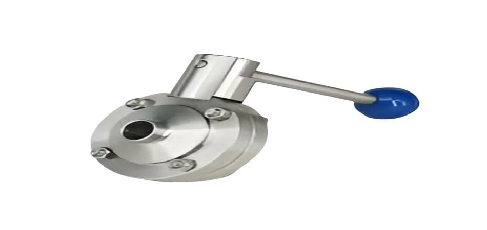 Butt welded butterfly valve