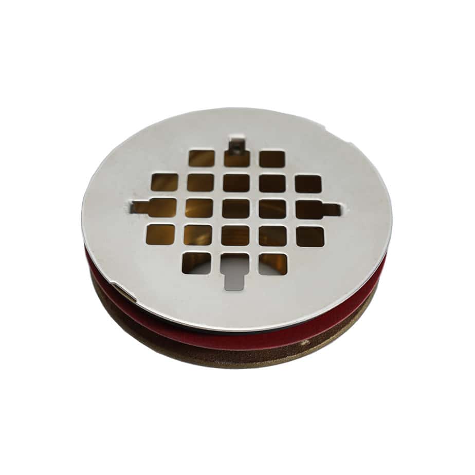 2 inch round no caulk brass shower drain 0885b