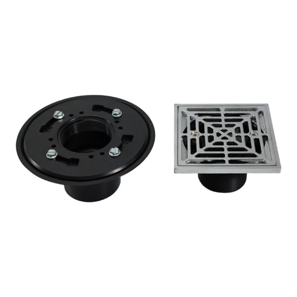 adjustable pvc shower drain with chrome plated parts 0899c