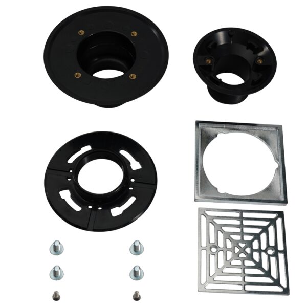 adjustable pvc shower drain with chrome plated spare parts 0899d