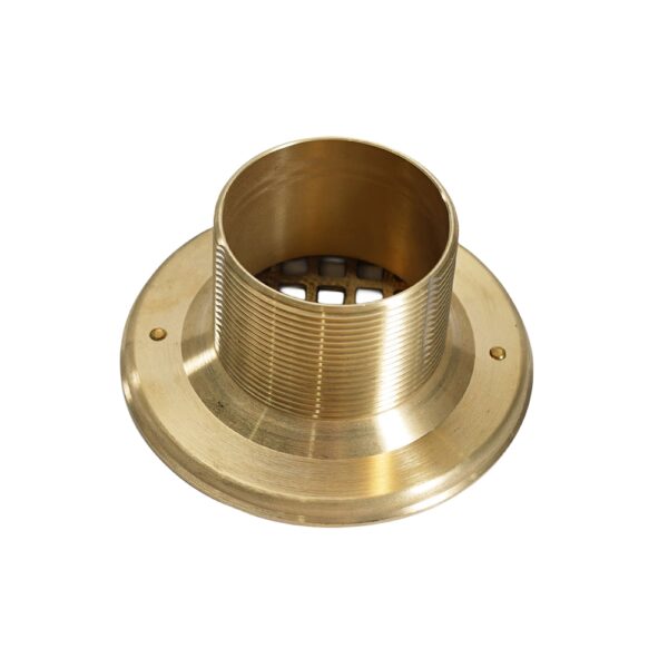 bathroom round brass chrome plated shower drain backside 0961l