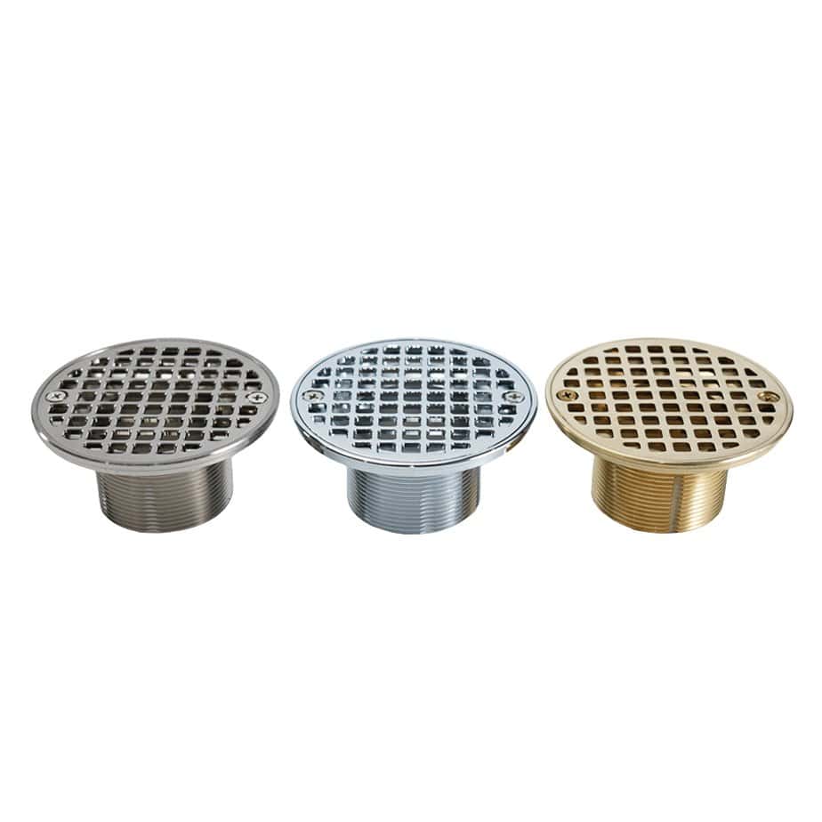 bathroom round brass chrome plated shower drains 0961g