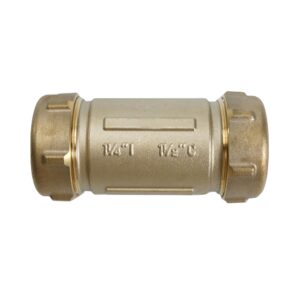 Short Pattern Brass Compression Coupling
