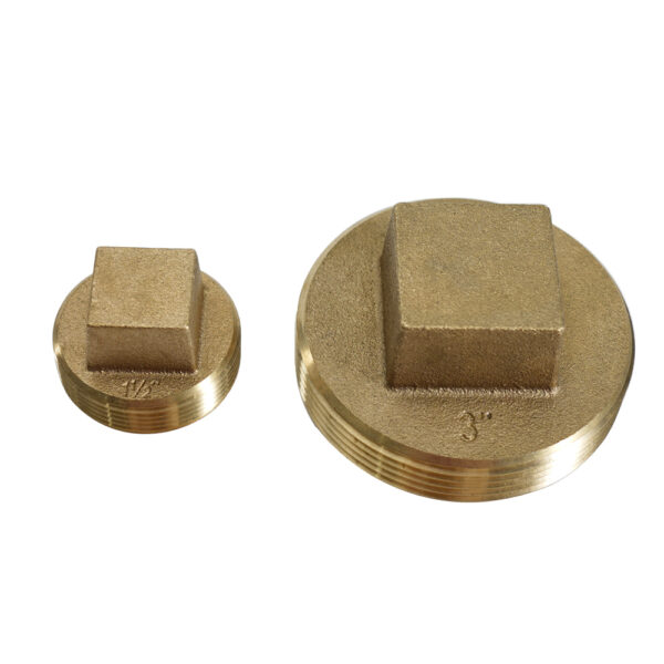 Brass Raised Square Head Cleanout Plugs - Image 3