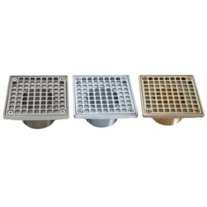 Brass Square Shower Floor Drains For Washroom