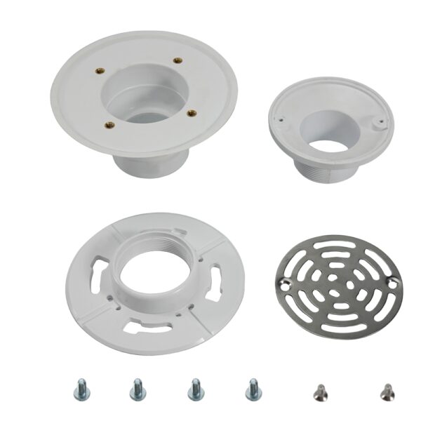 cast iron adjustable white shower foor drain components 0891e