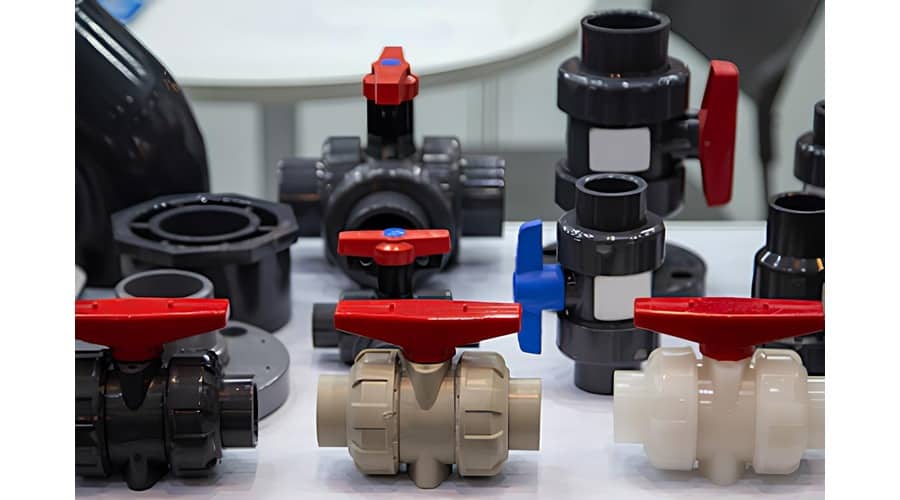 Different colors and shapes of pvc