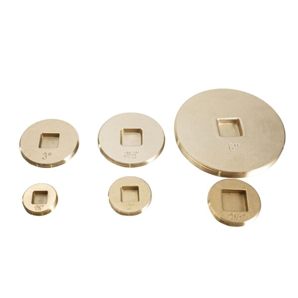 down square head female brass countersunk cleanout plugs 0883b