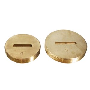 Brass Slotted head Cleanout Plugs with Countersunk