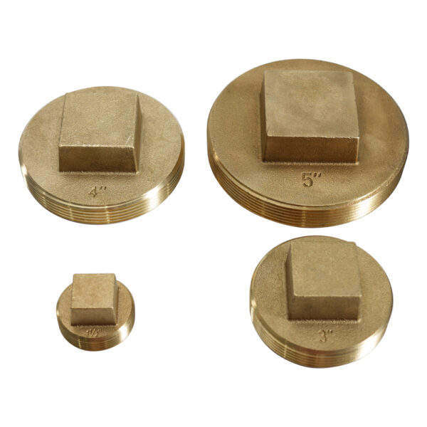 Brass Raised Square Head Cleanout Plugs - Image 5