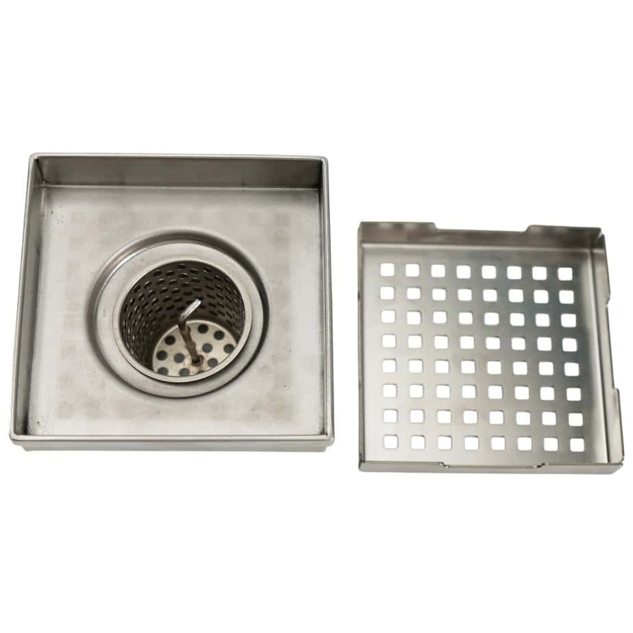 square ss shower drain with square hole parts 0896e