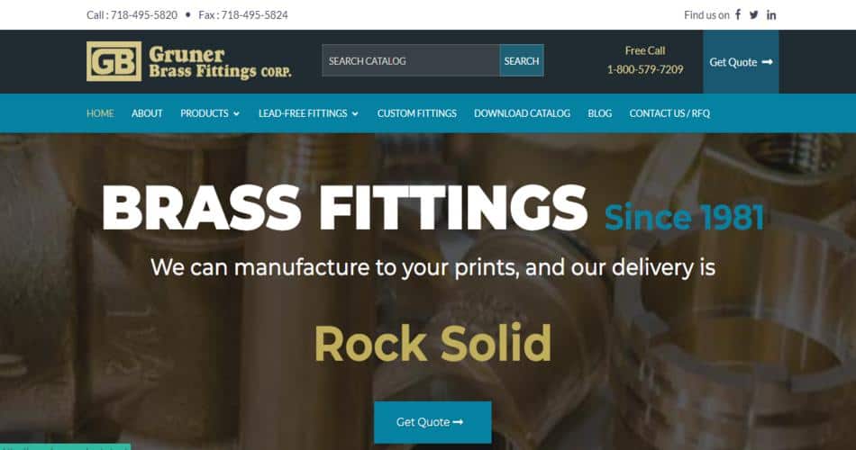 gurner brass fittings corporation