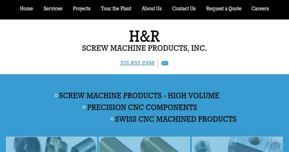 h & r screw machine products