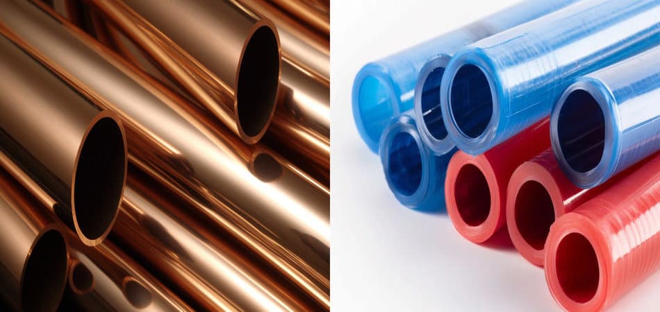 copper and pex pipe