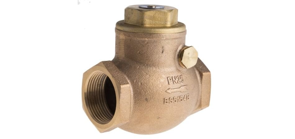 brass swing check valve pn25