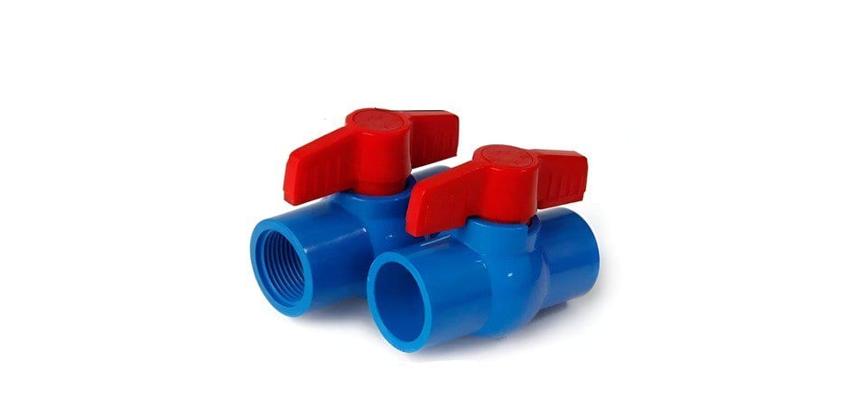 pvc ball valves with blue color