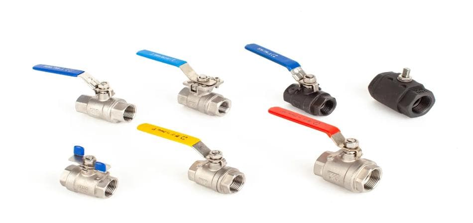 different types ball valves with different materials