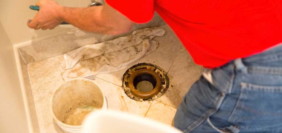 Installation toilet flange