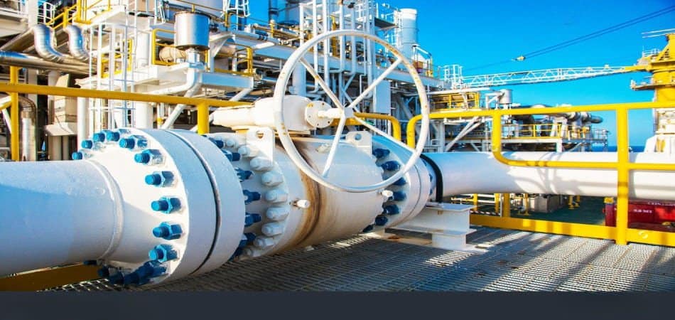 industrial valves with pipe system