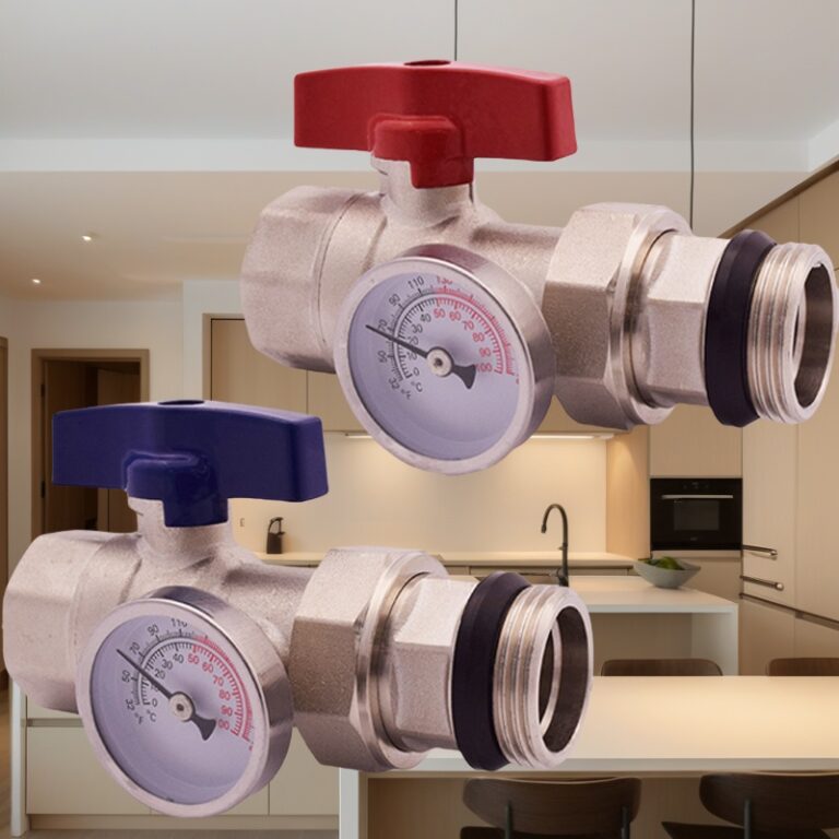 Ball valve with pressure gauge