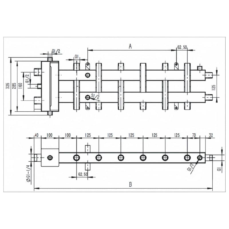 heating hudraulic balance distribution drawing